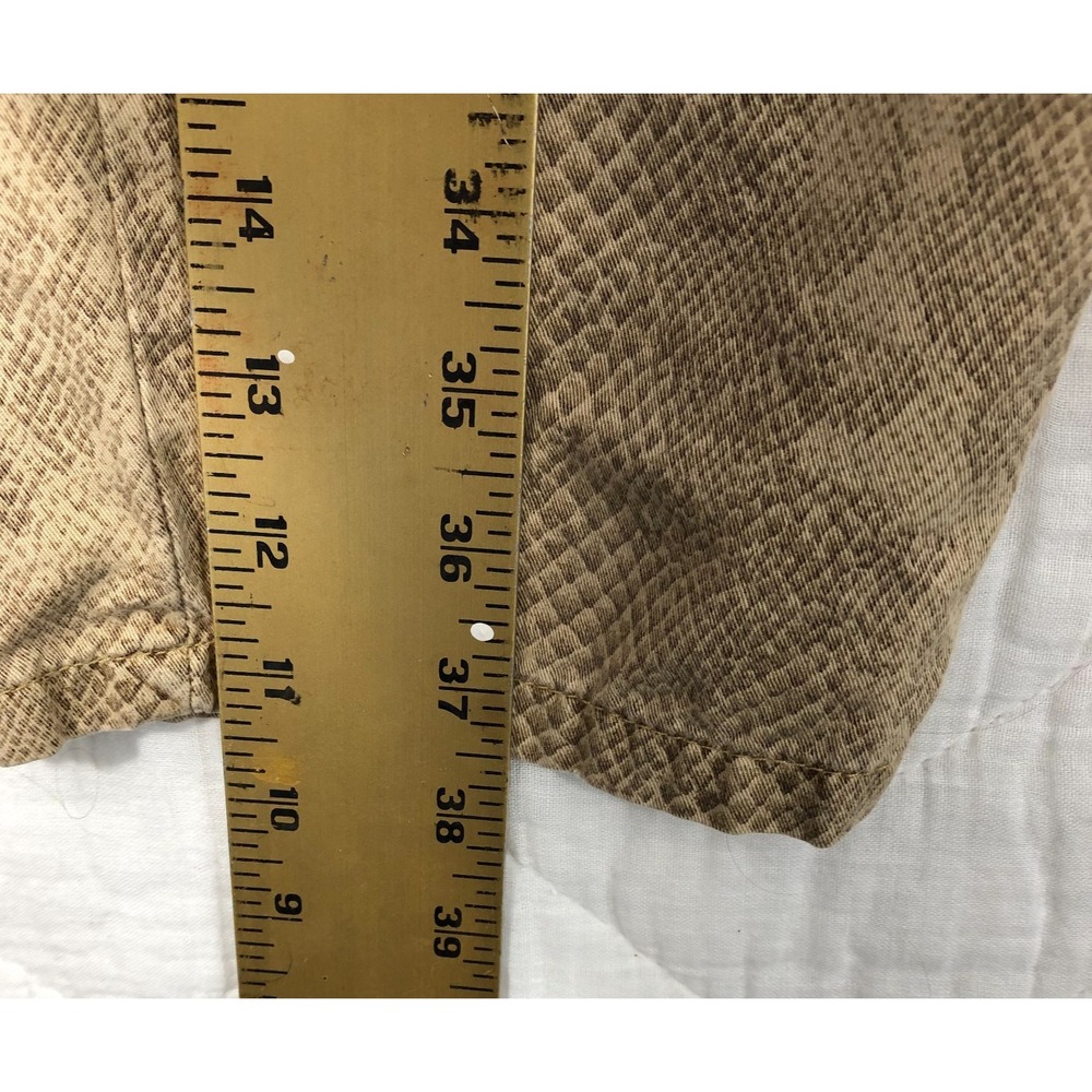 Liz Claiborne Liz Wear Jeans Women 14 Petite Brown Snakeskin Animal Print Pants - Picture 11 of 13